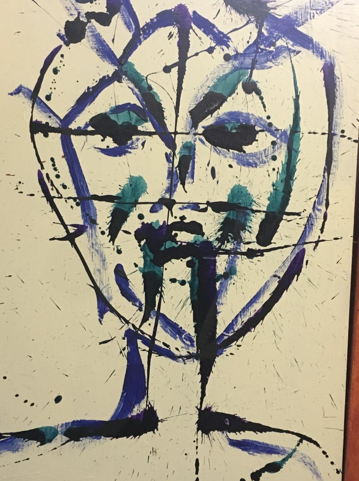 Face, made with ink spills
